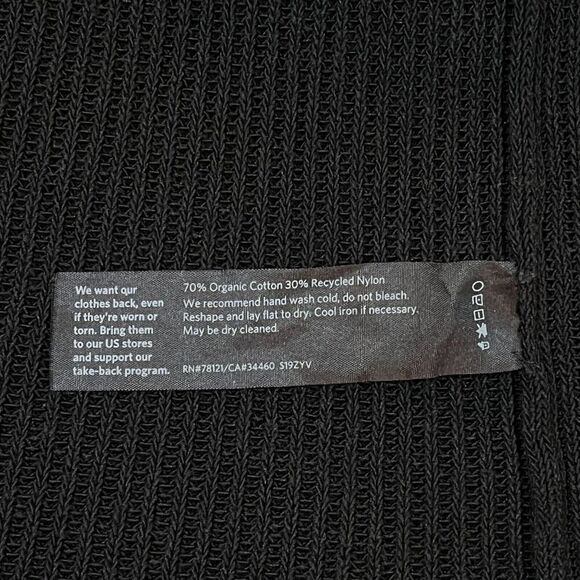Eileen Fisher Black Organic Cotton Blend Tunic Sweater SZ Med Side Split - Picture 10 of 11